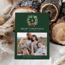 Search for wreath photo card holiday cards Botanical