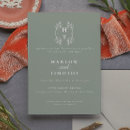 Recherche de monogramme floral vert Classe moderne minimaliste