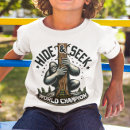 Search for bigfoot kids tshirts Hide and seek