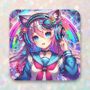 Recherche de anime girl autocollants Coloré