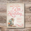 Search for country western 50th birthday invitations Retro vintage