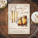 Search for mens 40th birthday invitations Cheers to 40 years