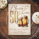 Search for beer 50th birthday invitations Cheers to 50 years