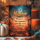 Search for full moon halloween invitations Witch