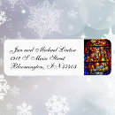 Search for stained glass return address labels Catholic