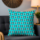 Recherche de motif turquoise coussins Géométrique