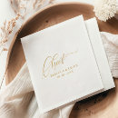 Search for gold foil wedding napkins Typography