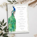 Search for peacock wedding programs Boho