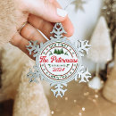 Search for pewter snowflake ornaments Married