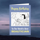 Search for beautician birthday cards Hairdresser