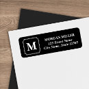 Search for new home mailing return address labels Monogrammed