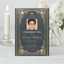 Search for photo confirmation invitations Gold cross