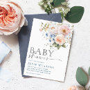 Recherche de blue floral baby shower invitations Bébé en fleurs