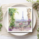 Recherche de tour eiffel serviettes Aquarelle