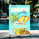 Recherche de ananas bleu invitations Fête d'été