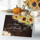 Search for sunflower wedding thank you cards Watercolor