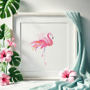 Search for pink flamingo nursery decor Watercolor