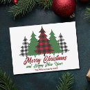 Search for red and black plaid christmas cards Classic