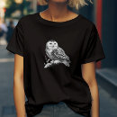Recherche de hibou blanc tshirts Noir et blanc