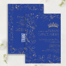 Recherche de royal blue gold quinceanera invitations Moderne
