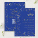 Recherche de bleu royal et or invitations Quinceanera