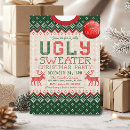 Search for funny retro christmas invitations Ugly sweater