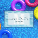 Search for swim instructor business cards Blue