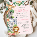 Recherche de jungle de fille invitations Baby girl