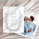 Search for vintage typography wedding invitations Dusty blue