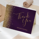 Search for purple and gold thank you cards Elegant