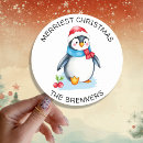 Search for cute penguin stickers Watercolor