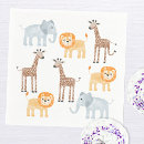 Search for girl elephant baby shower napkins Safari animals