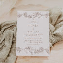 Recherche de beige floral invitations Élégant