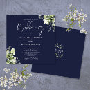 Search for blue floral square wedding invitations Watercolor floral foliage