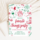 Search for favourite things christmas invitations Whimsical