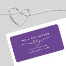 Search for silver heart return address labels Elegant
