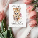 Search for cheetah baby shower invitations Watercolor