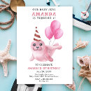 Search for seal birthday invitations Watercolor