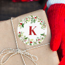 Search for red holly berries stickers Watercolor