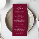 Search for burgundy menus Calligraphy script