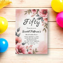 Search for dusty pink birthday invitations Botanical