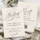 Search for vintage black and ivory wedding invitations Script