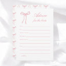 Search for bridal shower advice cards Coquette