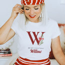 Recherche de initiales femme tshirts Noël