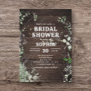 Search for wood bridal shower invitations Greenery