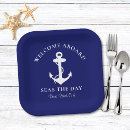 Recherche de bleu marine assiettes Monogrammé