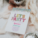 Search for letter birthday invitations Glitter