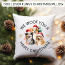 Search for funny christmas dog pillows Winter