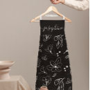 Search for black and white floral aprons Botanical
