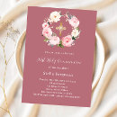 Search for rose first communion invitations Botanical